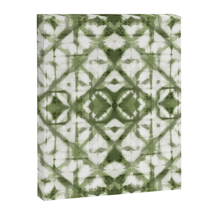 Shibori olive diamond tie dye patetrn Canvas Print Gallery Image 1