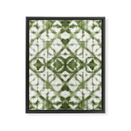 Shibori olive diamond tie dye patetrn Framed Canvas Print Gallery Image 8