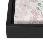 Soft meadow blooms - baby pink, rosy blush and warm beige floral pattern Framed Canvas Print Gallery Image 3