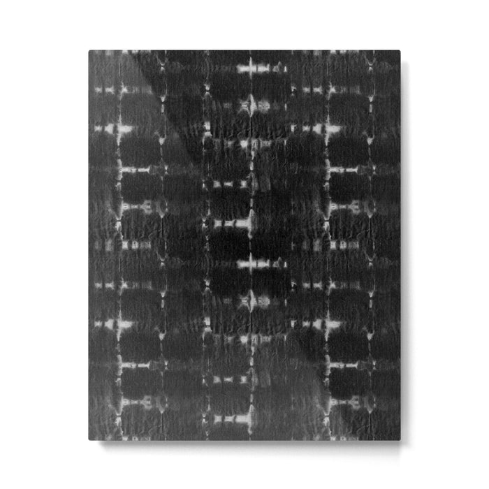 Soft texture of Shibori squares - black pattern Metal Print Gallery Image 1