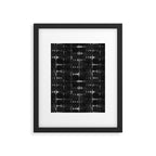 Soft texture of Shibori squares - black pattern Framed Art Print Gallery Image 4