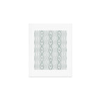 Wavy lines and tiny blooms - dusty mint pastel green pattern Art Print Gallery Image 1