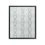 Wavy lines and tiny blooms - dusty mint pastel green pattern Framed Canvas Print Gallery Image 8