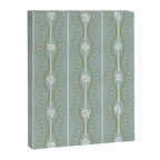 Wavy lines and tiny blooms - dusty mint sage green and cream stripes pattern Canvas Print Gallery Image 8