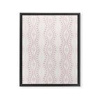 Wavy lines and tiny blooms - dusty pink and beige cream tones pattern Framed Canvas Print Gallery Image 8