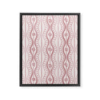 Wavy lines and tiny blooms - dusty rose old pink tones pattern Framed Canvas Print Gallery Image 8