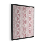 Wavy lines and tiny blooms - dusty rose old pink tones pattern Framed Canvas Print Gallery Image 2