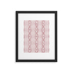 Wavy lines and tiny blooms - dusty rose old pink tones pattern Framed Art Print Gallery Image 6