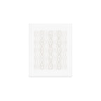Wavy lines and tiny blooms - natural soft beige mushroom tones pattern Art Print Gallery Image 1