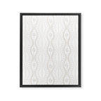 Wavy lines and tiny blooms - natural soft beige mushroom tones pattern Framed Canvas Print Gallery Image 8