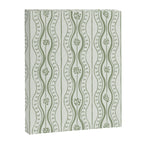 Wavy lines and tiny blooms - sage green tones pattern Canvas Print Gallery Image 8