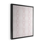 Wavy lines and tiny blooms - soft blush baby pink tones pattern Framed Canvas Print Gallery Image 2