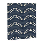 Wavy path of bones - navy blue Canvas Print Gallery Image 8