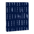 White stripes over blue shibori tie dye pattern Canvas Print Gallery Image 8