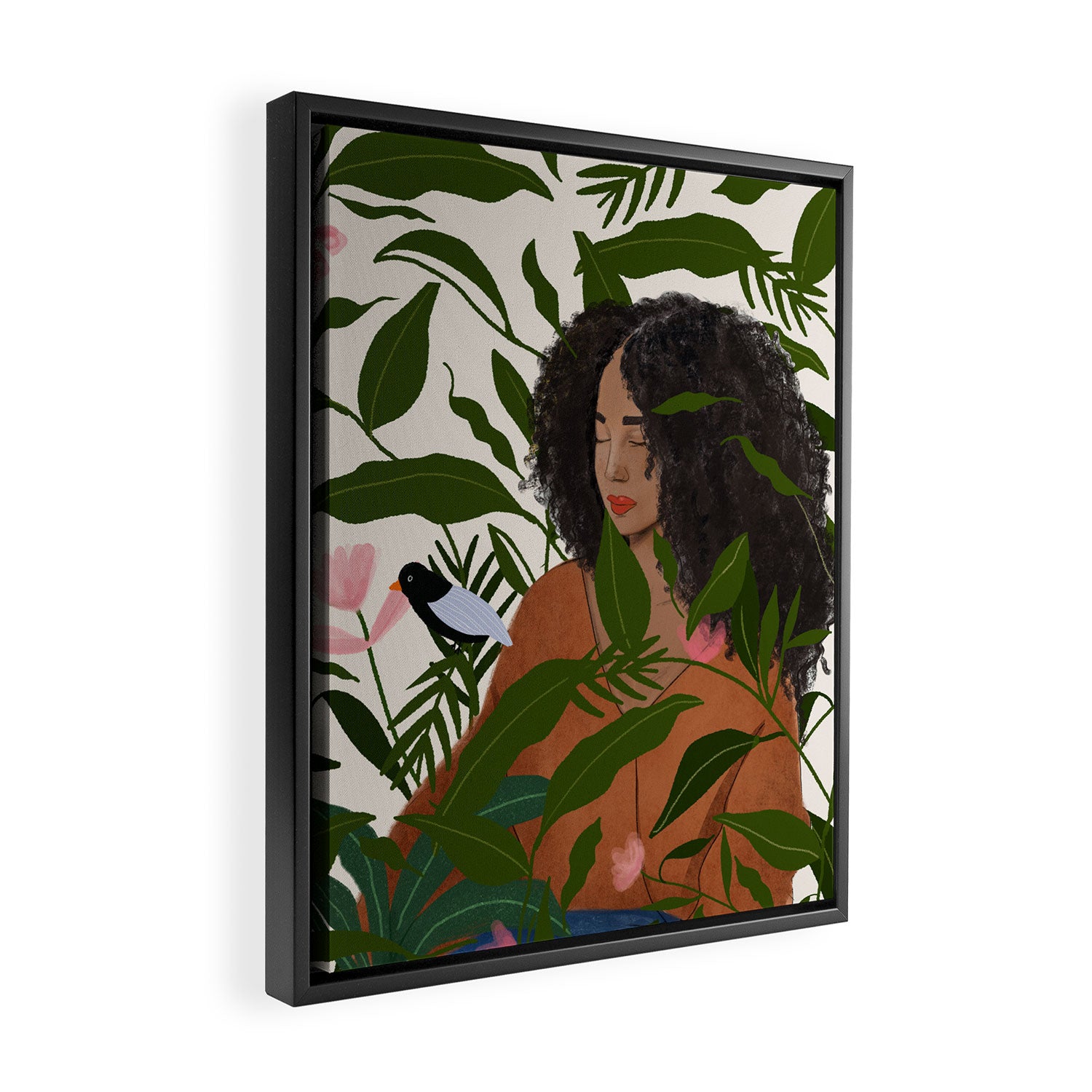 Aanu the plant lady  Framed Canvas Print Gallery Image 2