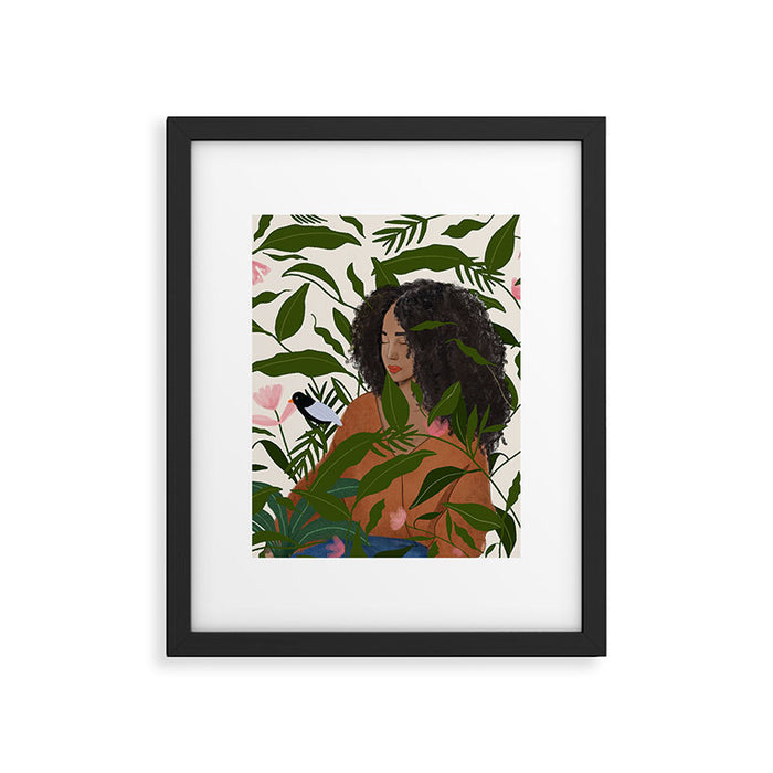 Aanu the plant lady  Framed Art Print Gallery Image 1