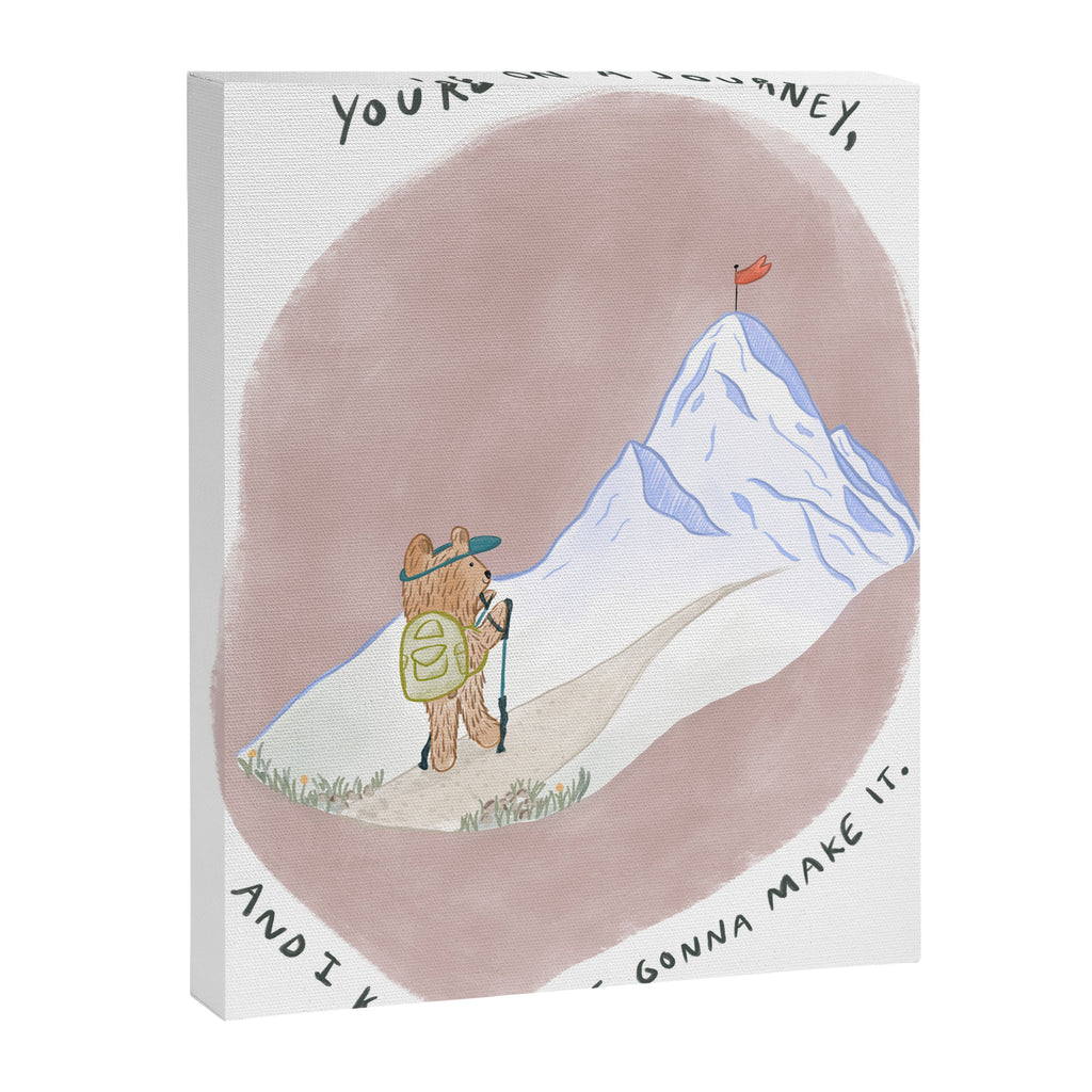 Bear on a Journey, Mountain Adventure Canvas Print Gallery Image 8