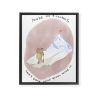 Bear on a Journey, Mountain Adventure Framed Canvas Print Gallery Image 8