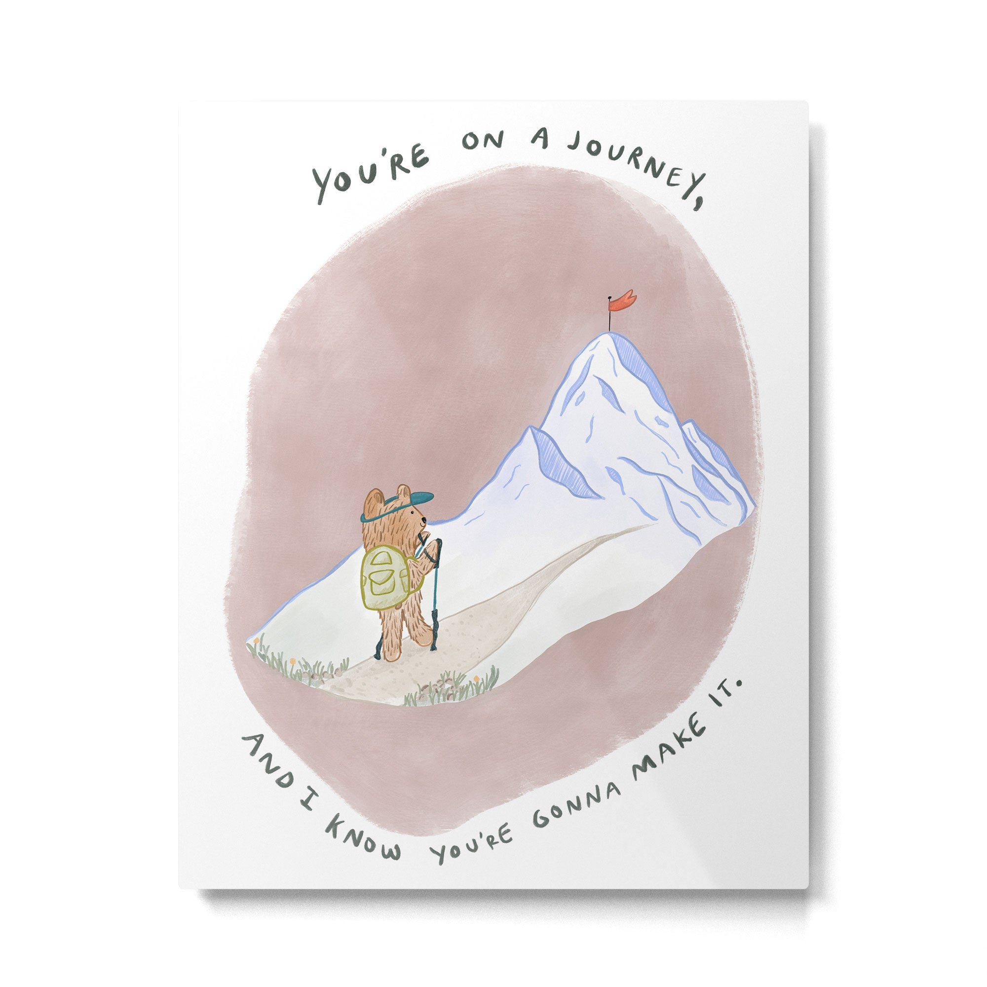 Bear on a Journey, Mountain Adventure Metal Print Gallery Image 6