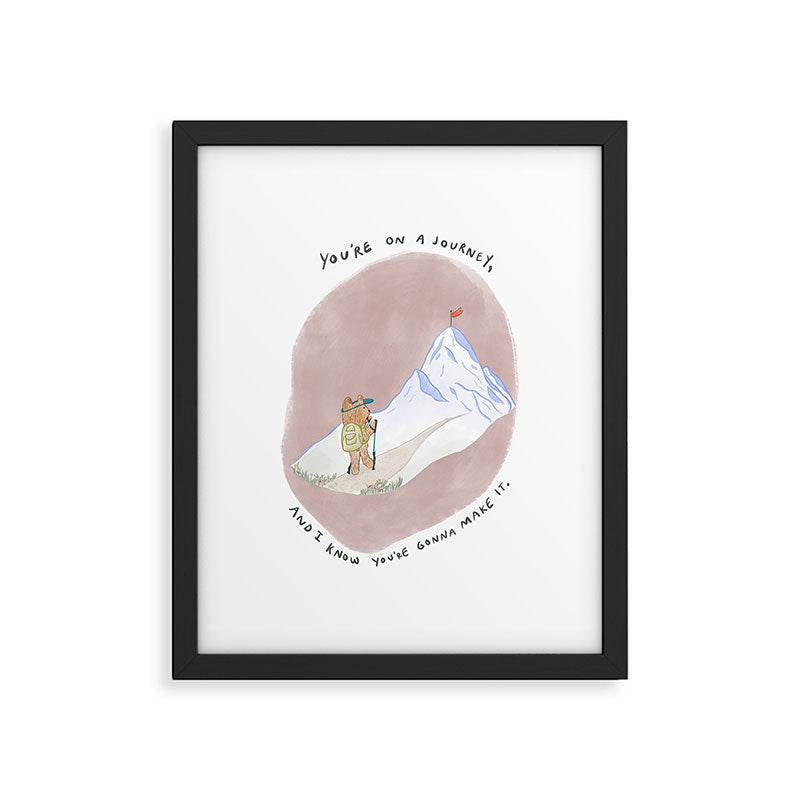 Bear on a Journey, Mountain Adventure Framed Art Print Gallery Image 6