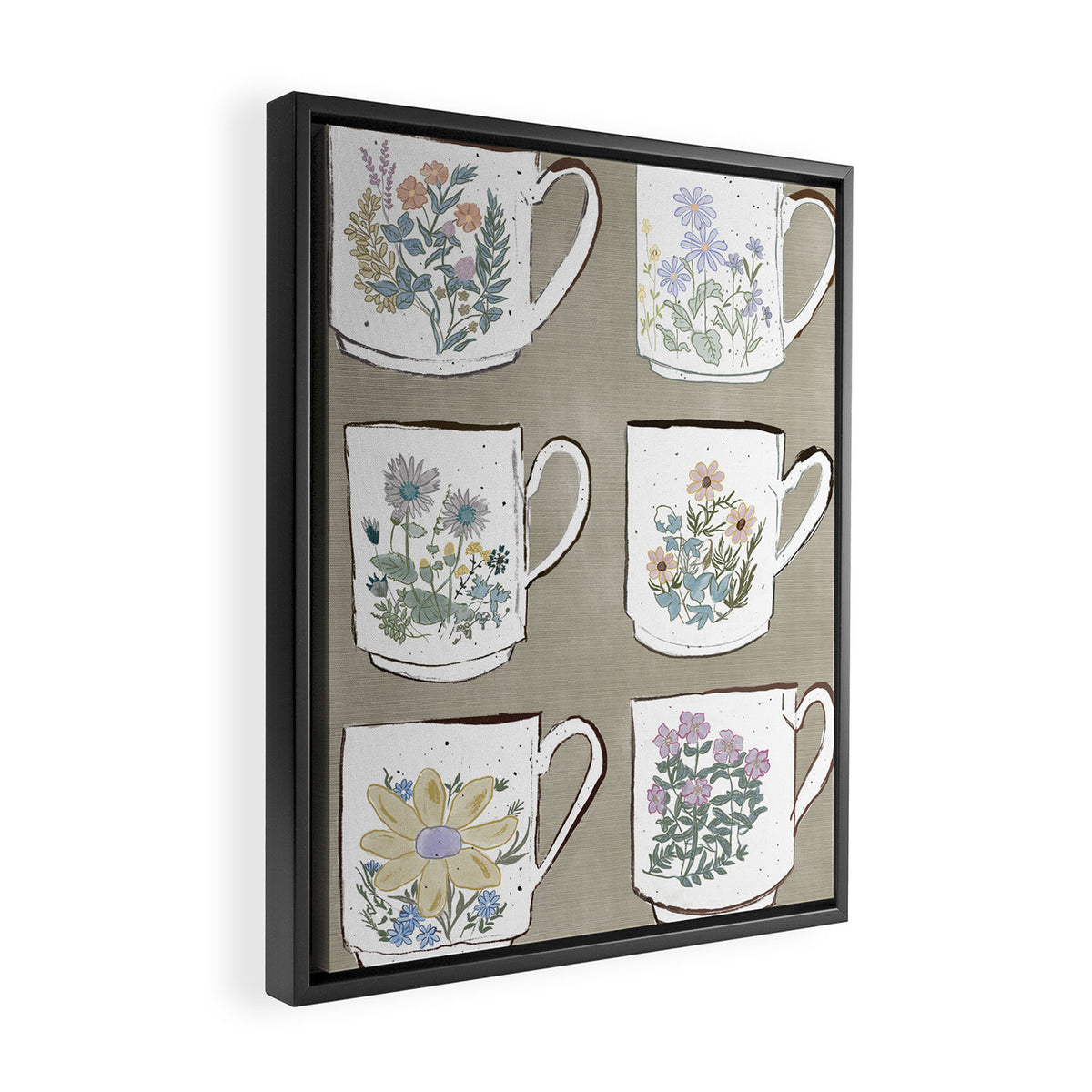 Coffee & Wildflowers Framed Canvas Print Gallery Image 2