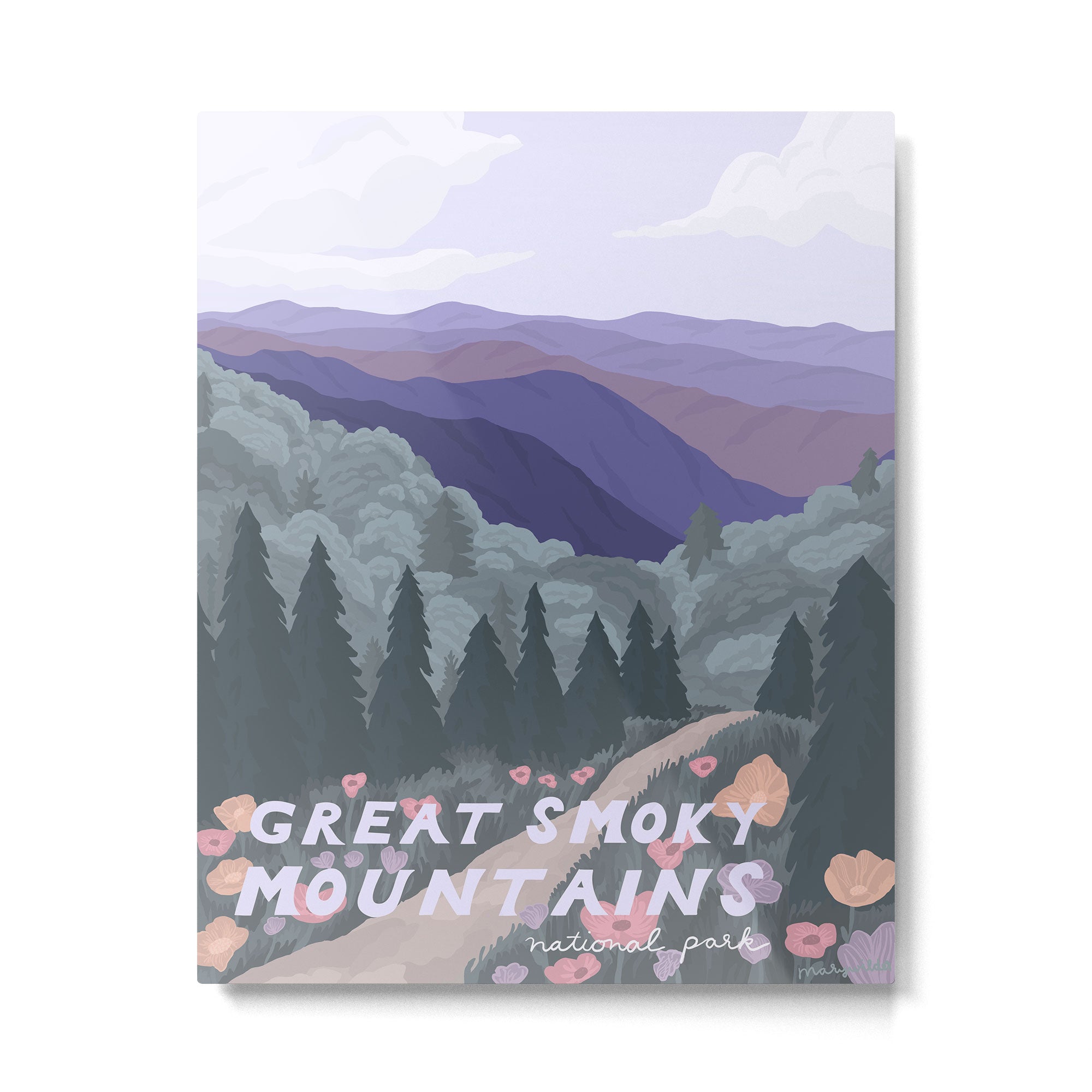 Great Smoky Mountains National Park, National Parks Illustrated, Gatlinburg, Tennessee  Metal Print Gallery Image 4
