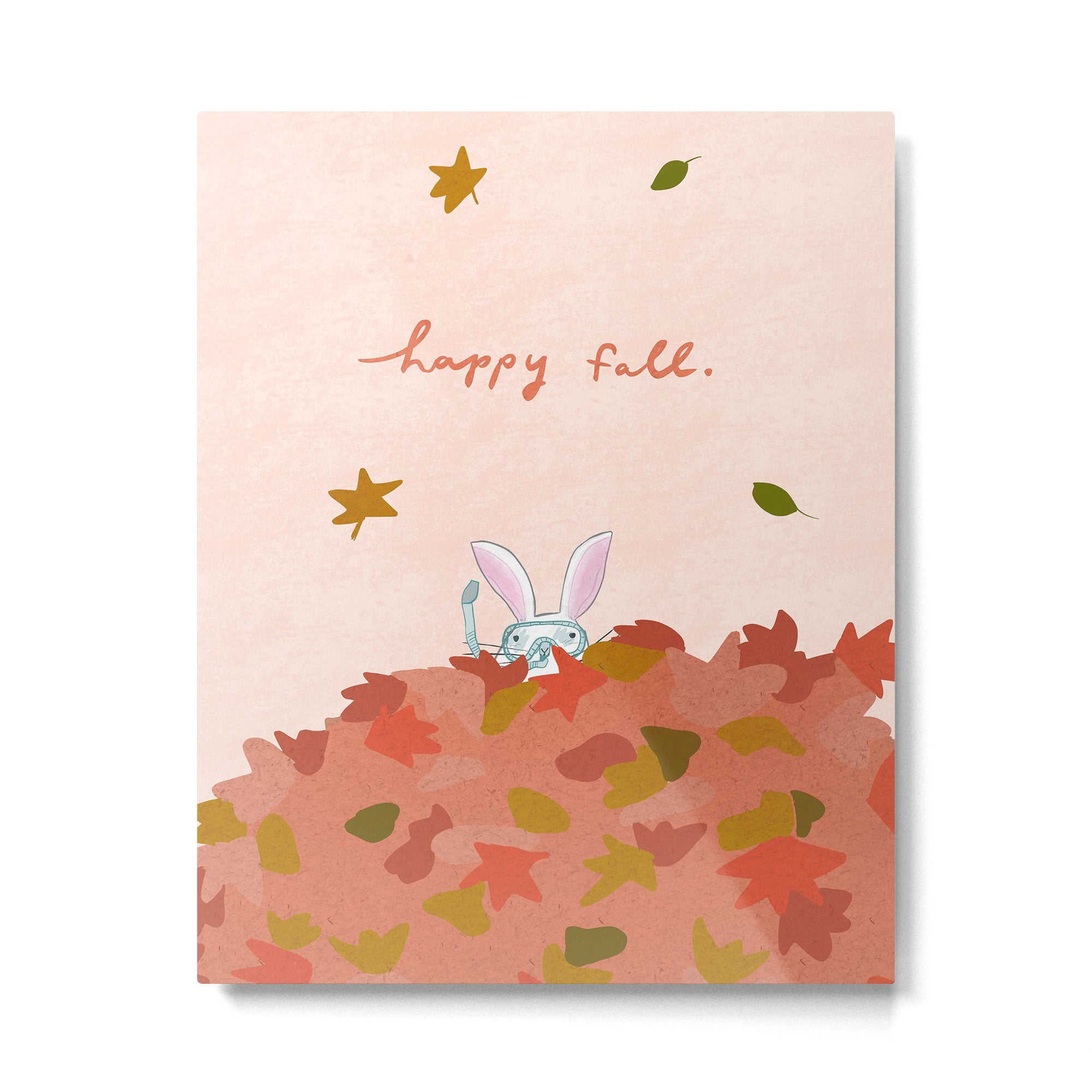 Happy Fall // Bunny in Snorkel Metal Print Gallery Image 6