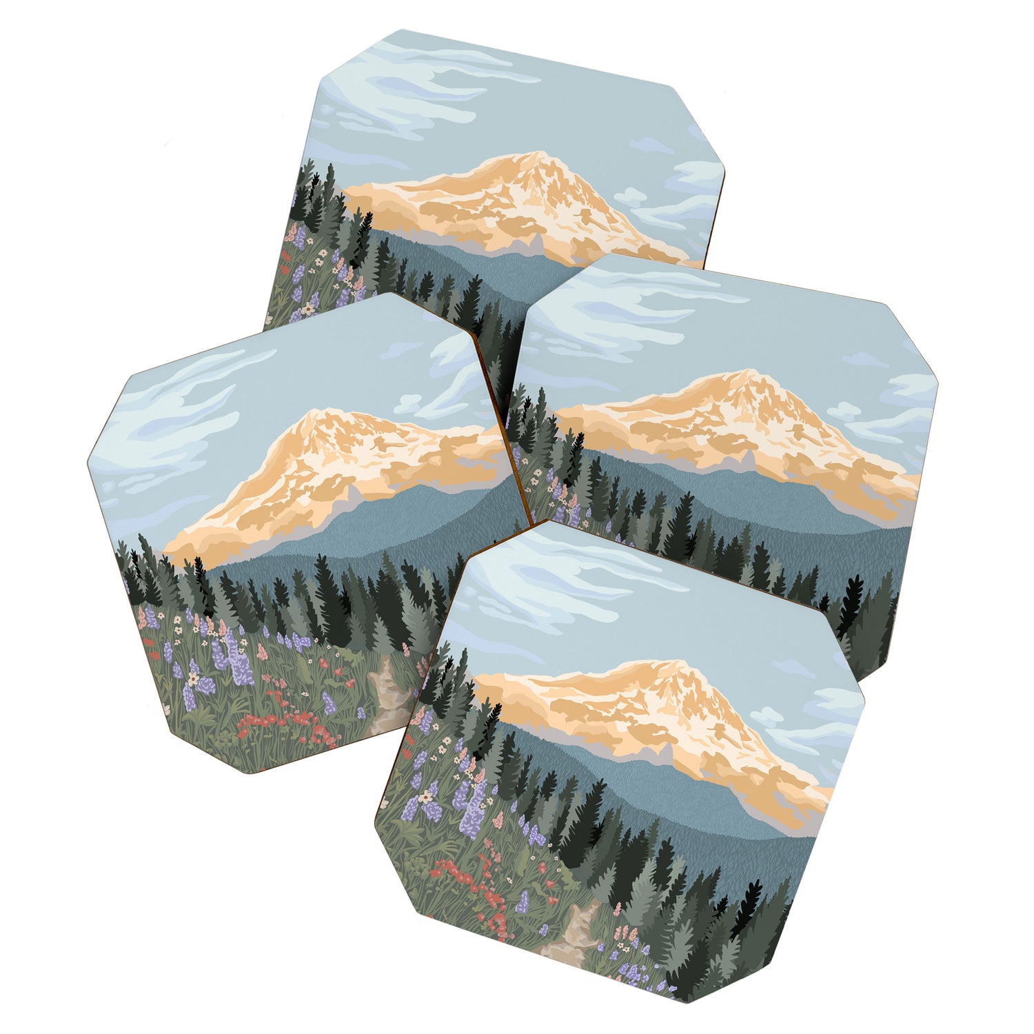 Mount Rainier National Park Coaster Gallery Image 1