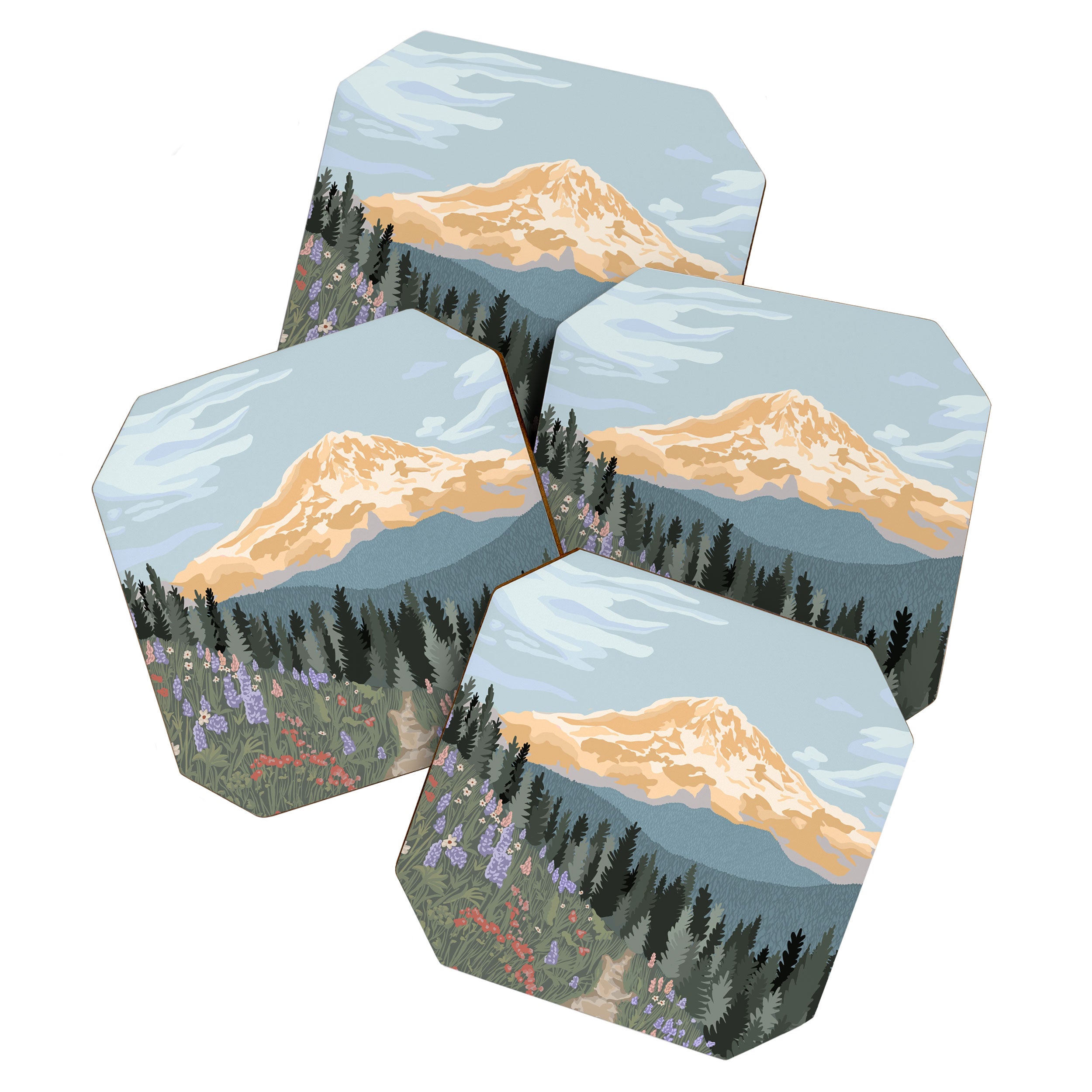 Mount Rainier National Park Coaster Gallery Image 1