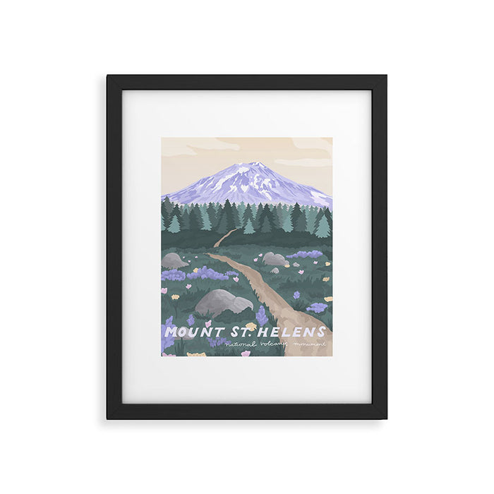 Mount St Helens Volcanic National Monument, Washington Mountains, National Parks Pacific Northwest Framed Art Print Gallery Image 1