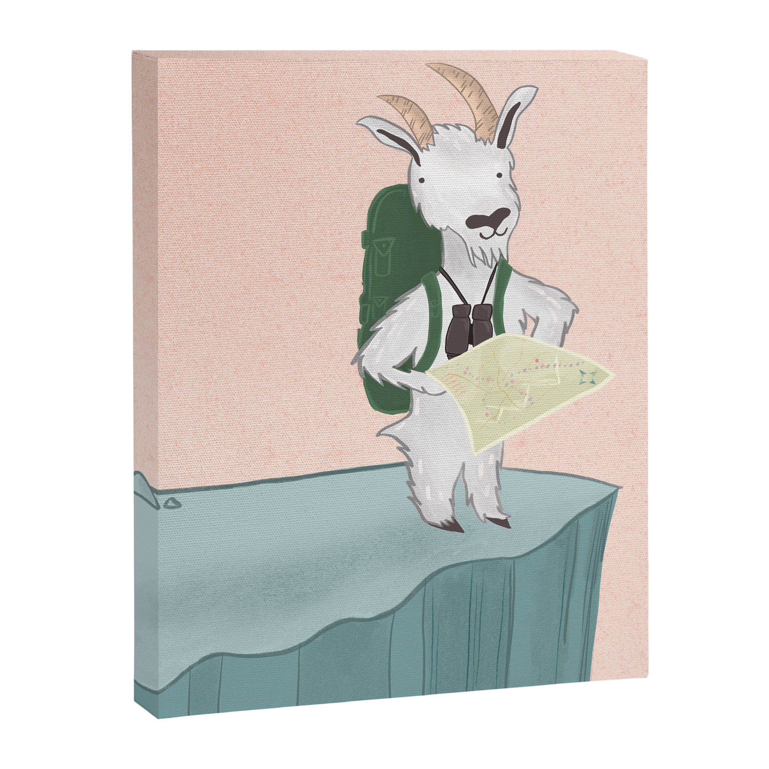 Mountain Goat on an Adventure Canvas Print Gallery Image 8