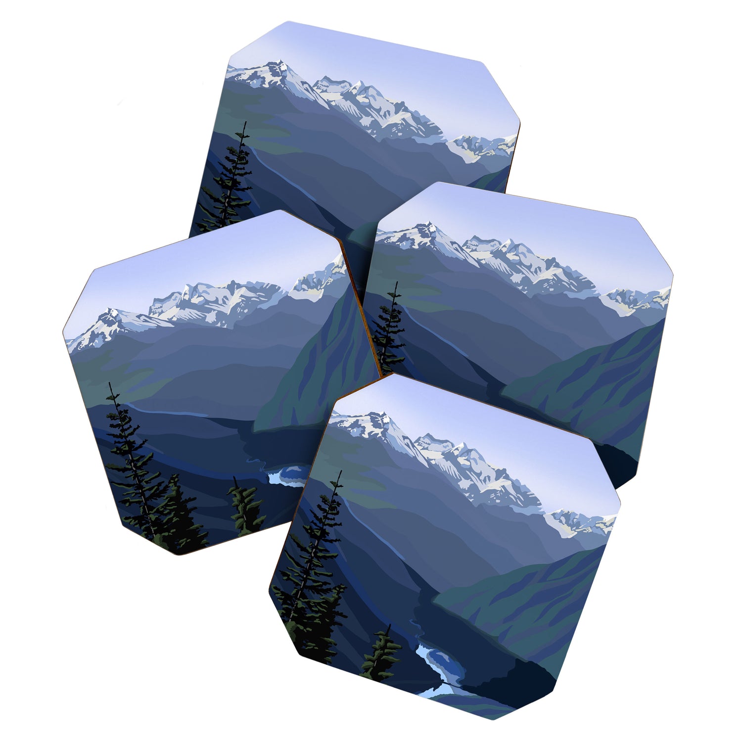 North Cascades National Park, Vintage Coaster Gallery Image 1