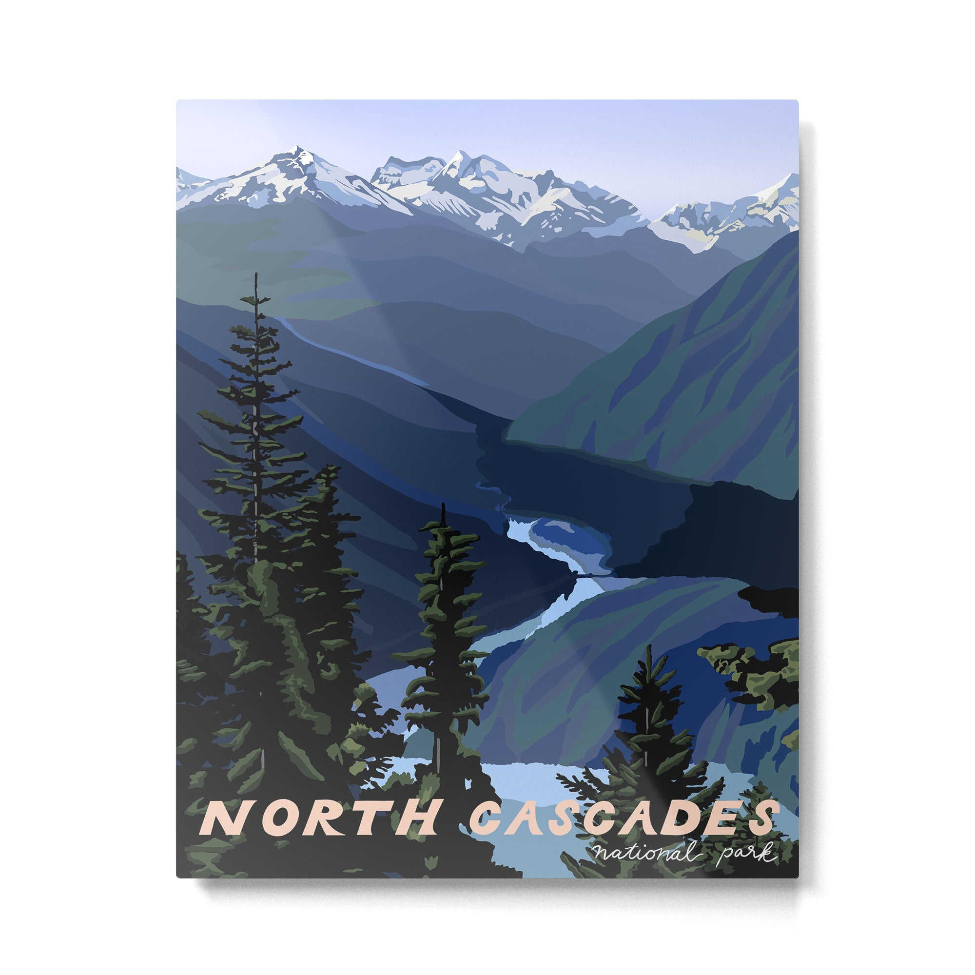 North Cascades National Park, Vintage Metal Print Gallery Image 4
