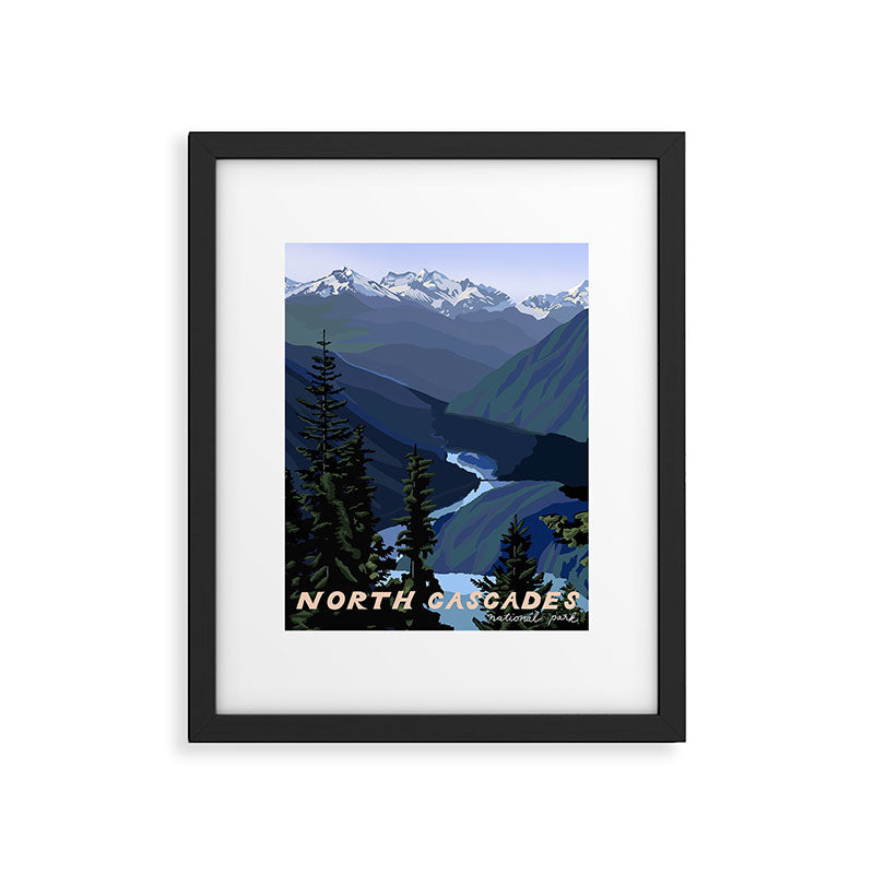 North Cascades National Park, Vintage Framed Art Print Gallery Image 5