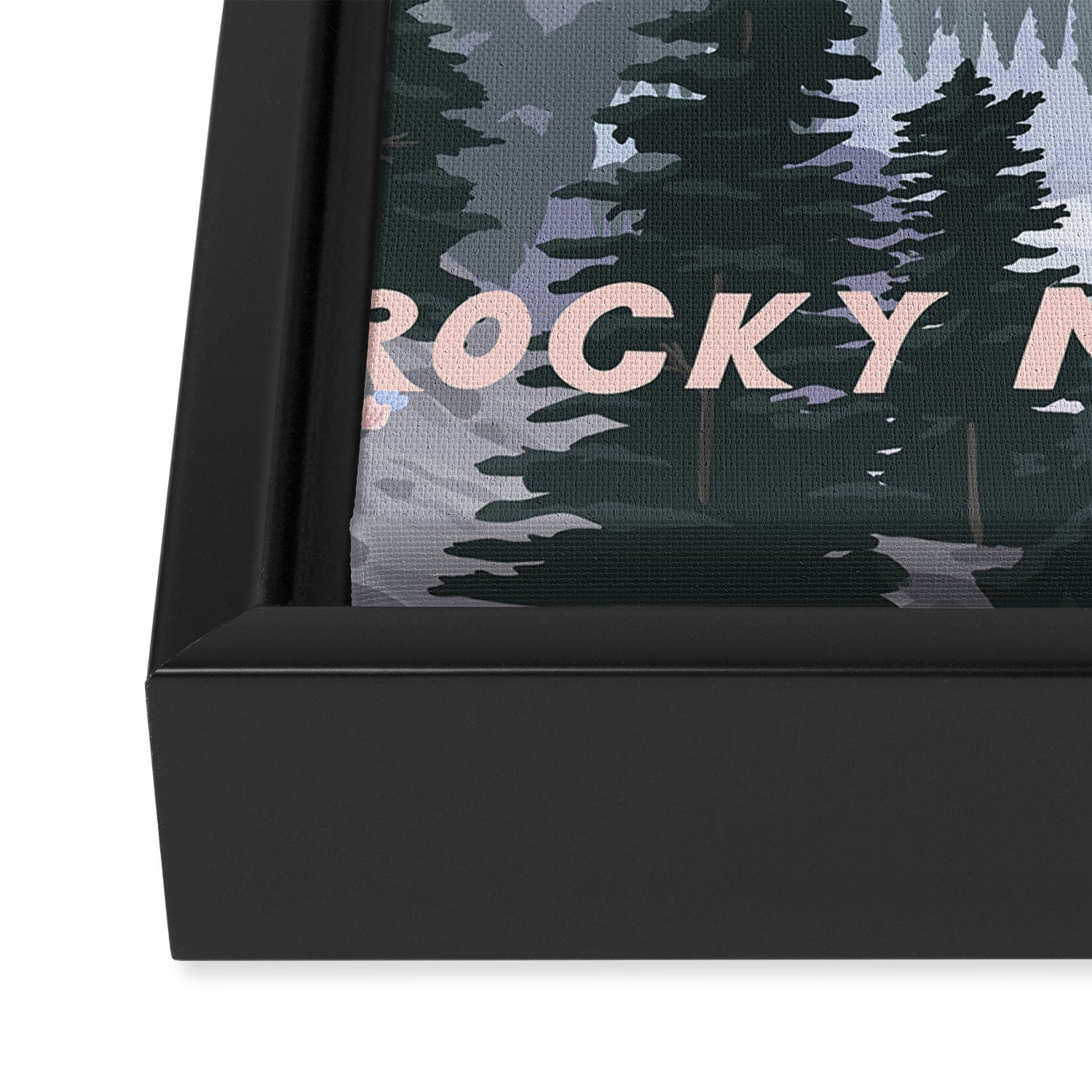 Rocky Mountain National Park Poster, Colorado, USA, Denver, Rocky Mountains, National Parks Framed Canvas Print Gallery Image 3