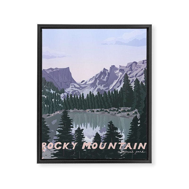 Rocky Mountain National Park Poster, Colorado, USA, Denver, Rocky Mountains, National Parks Framed Canvas Print Gallery Image 6