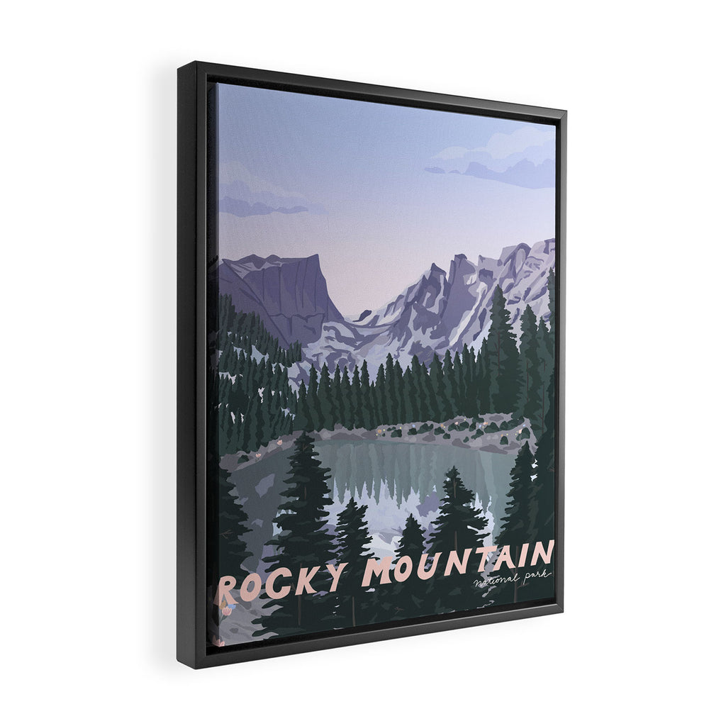 Rocky Mountain National Park Poster, Colorado, USA, Denver, Rocky Mountains, National Parks Framed Canvas Print Gallery Image 2
