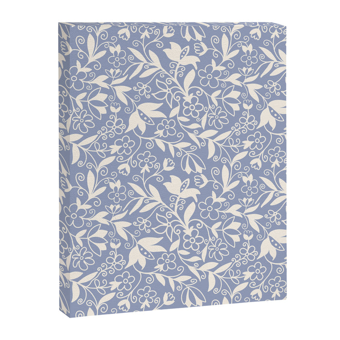 Soft Blue and White Floral Pattern  Canvas Print Gallery Image 1