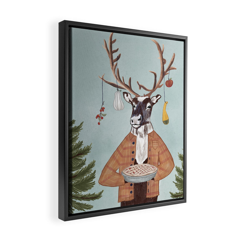 Thankful Reindeer Framed Canvas Print Gallery Image 2