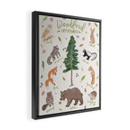 Woodland Creatures Chart Framed Canvas Print Gallery Image 2
