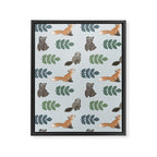 Woodland Creatures Pattern Framed Canvas Print Gallery Image 6