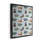 Woodland Creatures Pattern Framed Canvas Print Gallery Image 2