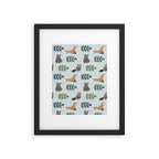 Woodland Creatures Pattern Framed Art Print Gallery Image 5