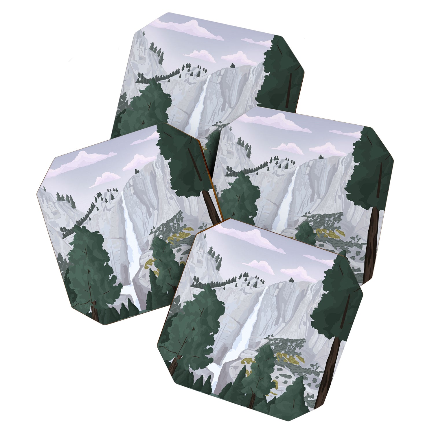 Yosemite National Park, Yosemite Falls, Waterfall, California Parks Coaster Gallery Image 1
