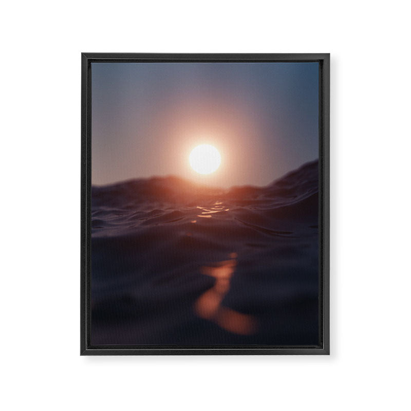 floating away in a digital ocean IV Framed Canvas Print Gallery Image 6