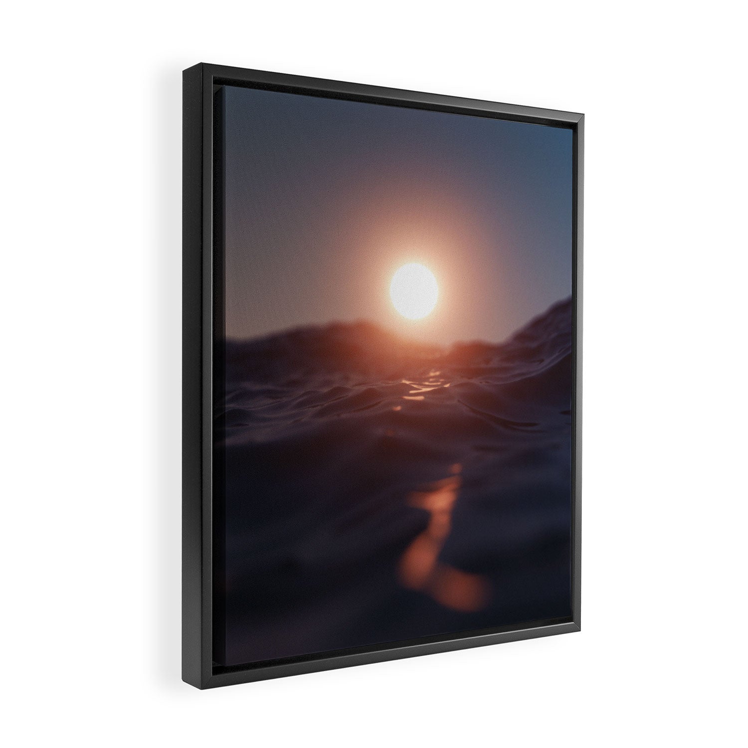 floating away in a digital ocean IV Framed Canvas Print Gallery Image 2