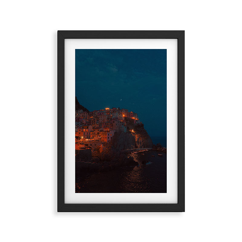 Manarola at Night Framed Art Print Gallery Image 2