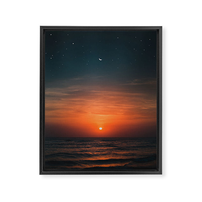 moon and sun Framed Canvas Print Gallery Image 6