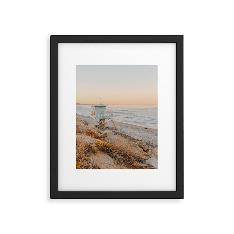 no lifeguard lxix / san diego, california Framed Art Print Gallery Image 5