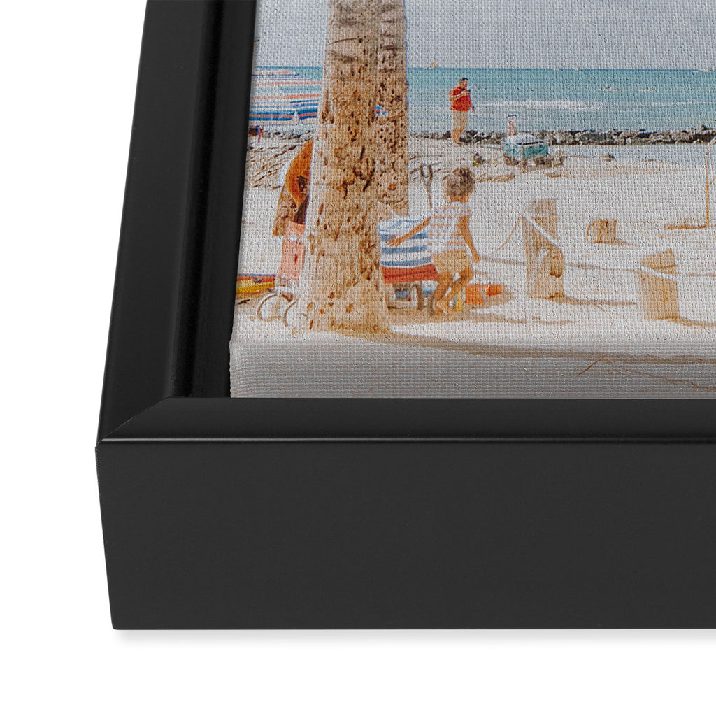 no lifeguard lxxiv / waikiki, hawaii Framed Canvas Print Gallery Image 3